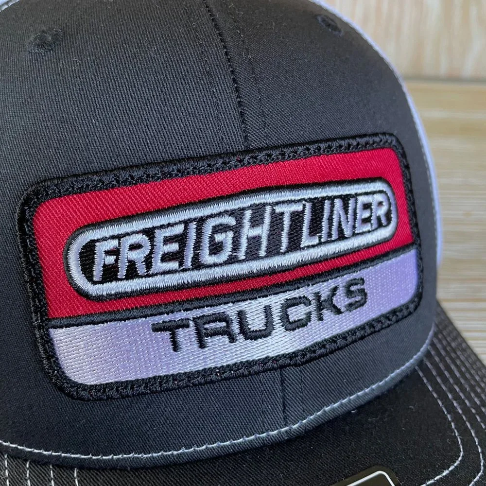Vintage Freightliner Trucking Patch Hat - New Richardson 112 Black & White Cap - Picture 7 of 9
